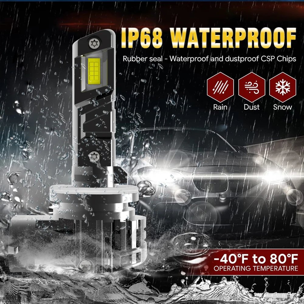 مصباح أمامي ليد عالي الطاقة لسيارة هيونداي اكسنت-، في Canbus ، بدون خطأ ، ضوء ضباب أبيض ، مصباح دايود ، H27W2 ، 12 فولت ، 55 واط ، مصباح سيارة