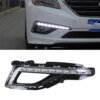 CSCSNL 1 زوج ل هيونداي سوناتا 9 2014 2015 2016 سيارة LED DRL القيادة النهار تشغيل أضواء النهار 12V ABS الضباب مصباح غطاء