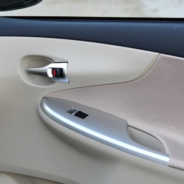 4 قطعة/المجموعة نافذة السيارة رفع التحكم التبديل غطاء لوحة الإطار لتويوتا كورولا 2007-2013 لسيارة اليد اليسرى محرك