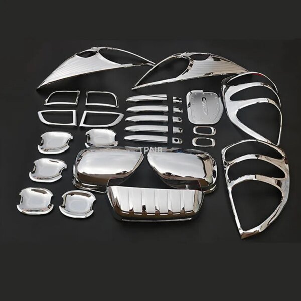 لتويوتا لاند كروزر برادو 120 J12 2003 2004 2005 2006 2007 2008 2009 سيارة ABS الكروم الخارجي غطاء الكسوة اكسسوارات