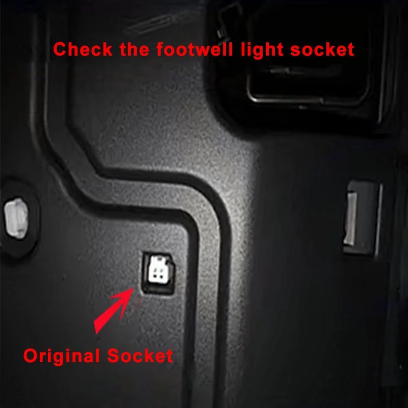 مصباح داخلي LED للخلف ، موصل إضاءة مزخرف ، تويوتا كامري كورولا RAV4 تاج ملحقات لكزس ، علبة القفازات ، 2