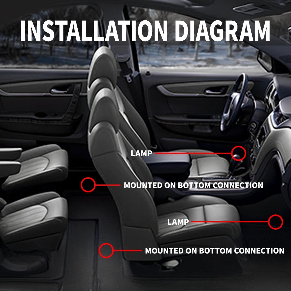 مصباح داخلي LED للخلف ، موصل إضاءة مزخرف ، تويوتا كامري كورولا RAV4 تاج ملحقات لكزس ، علبة القفازات ، 2