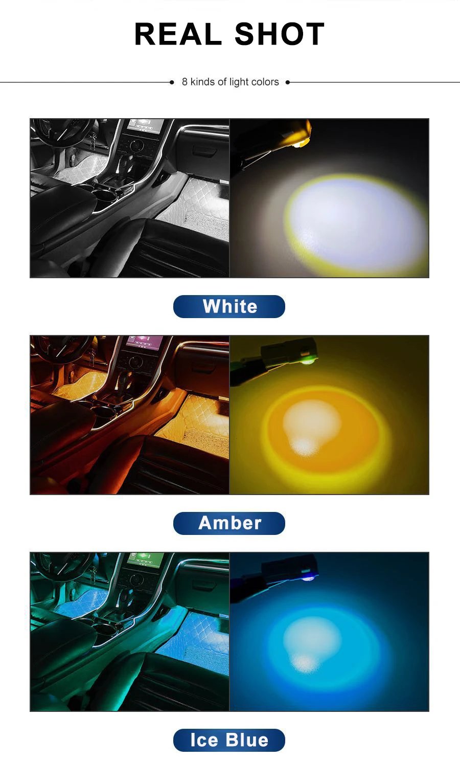مصباح داخلي LED للخلف ، موصل إضاءة مزخرف ، تويوتا كامري كورولا RAV4 تاج ملحقات لكزس ، علبة القفازات ، 2
