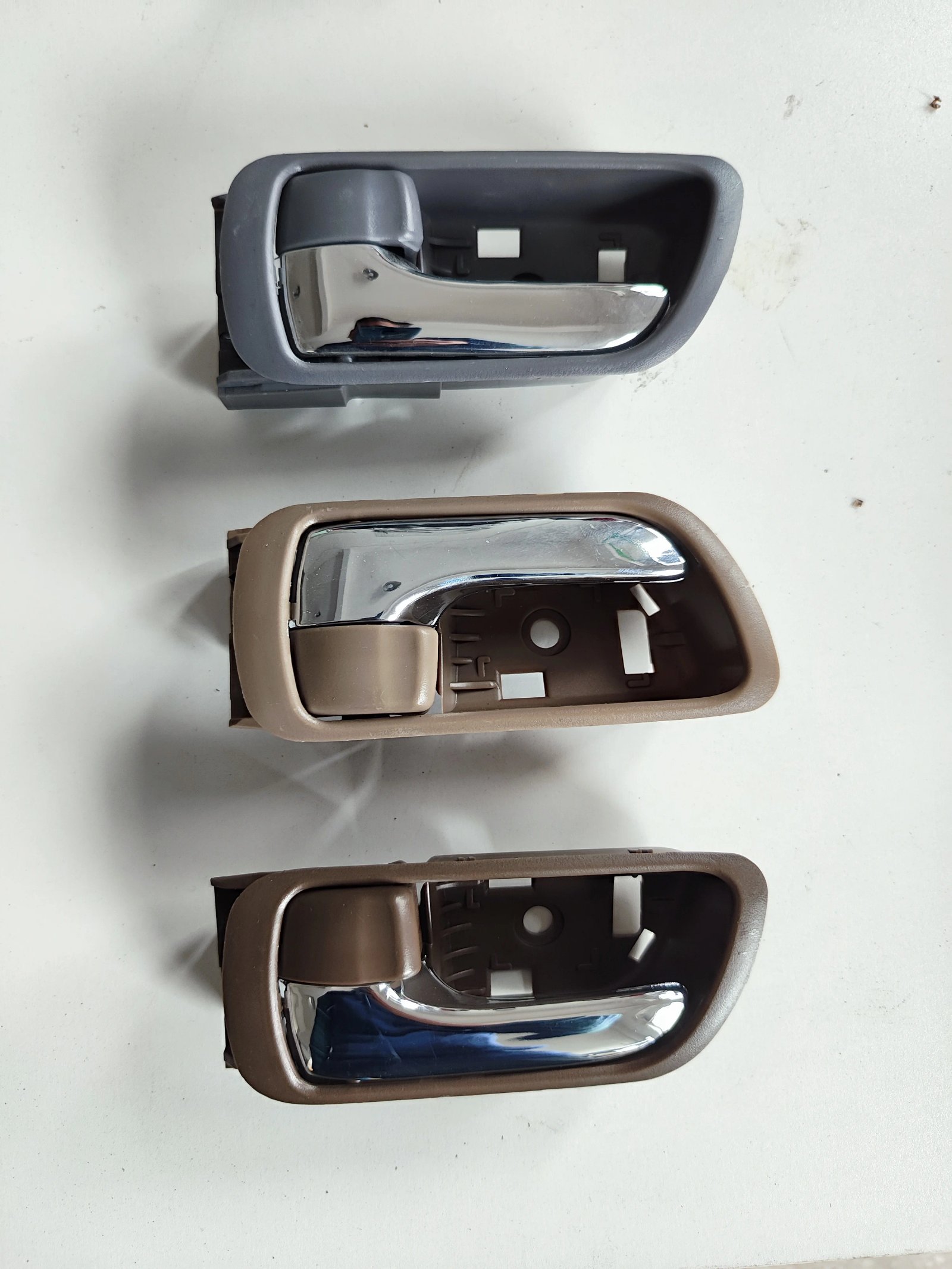 باب داخلي لسيارة يوتا كامري ، كروم أمامي أو خلفي ، بدون غطاء داخلي ، مقبض تويوتا ،