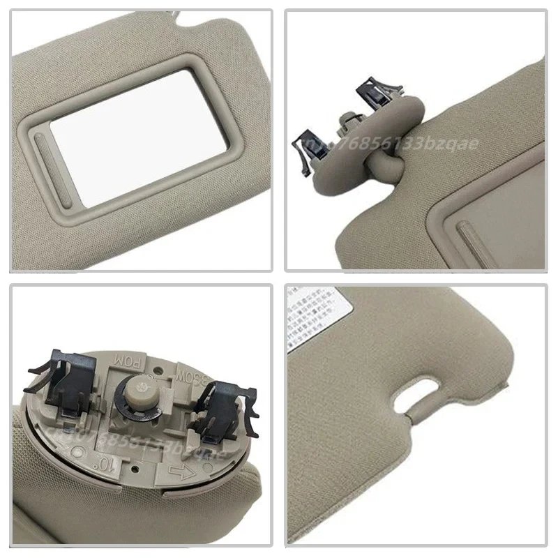 لتويوتا أوريس كورولا 2008 - 2013 حاجب الشمس الداخلي للسيارة مع مرآة رمادي بيج ظل الشمس الجانب الأيسر الأيمن للسائق