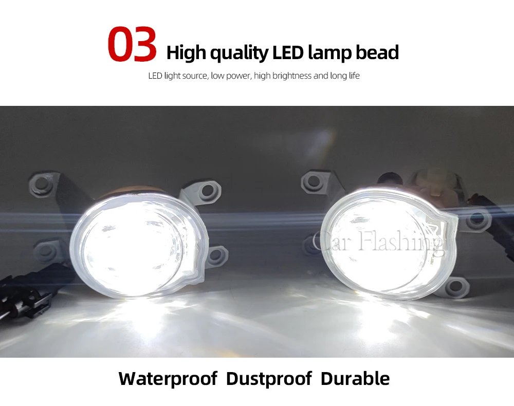 مصابيح الضباب الأمامية LED لتويوتا كورولا Altis ، مصباح الضباب ، الكروم مع تسخير ، غطاء الأسلاك ، مصبغة ، 1 Set ، 2020 ، 2021 ، 2022