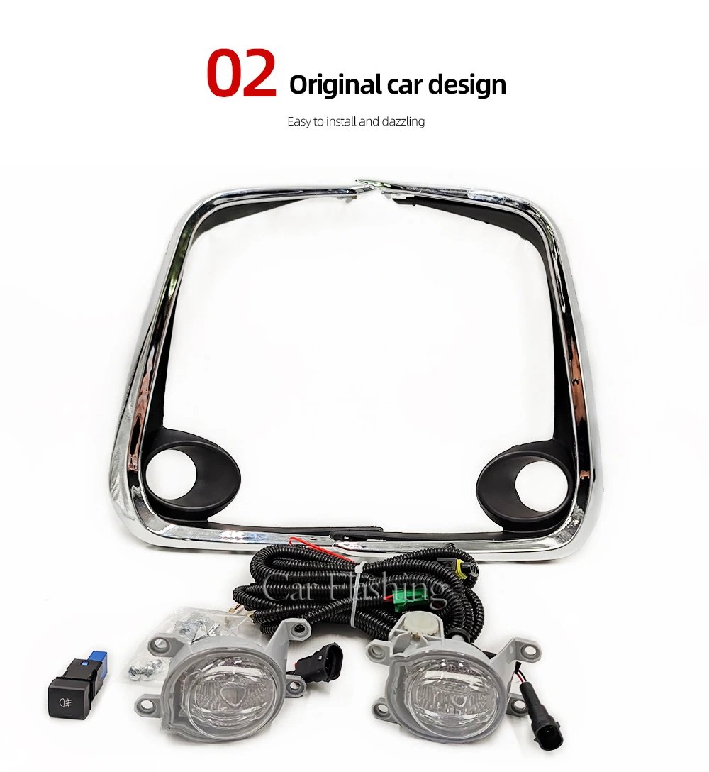 مصابيح الضباب الأمامية LED لتويوتا كورولا Altis ، مصباح الضباب ، الكروم مع تسخير ، غطاء الأسلاك ، مصبغة ، 1 Set ، 2020 ، 2021 ، 2022