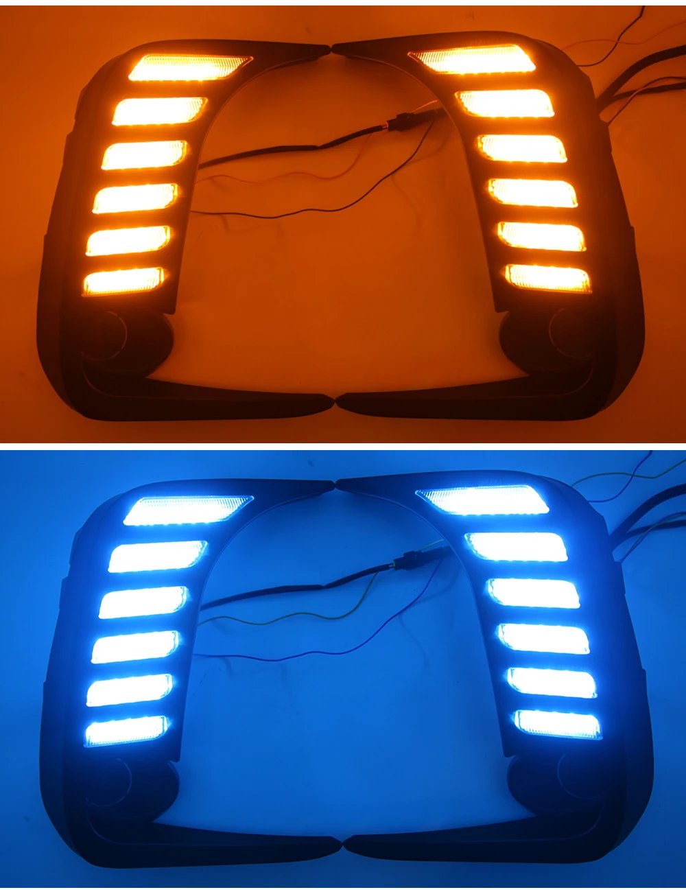 2 قطعة LED النهار تشغيل ضوء لتويوتا كورولا 2019 2020 2021 2022 الأصفر بدوره Signa 12 فولت الضباب مصباح الديكور الوفير ضوء DRL