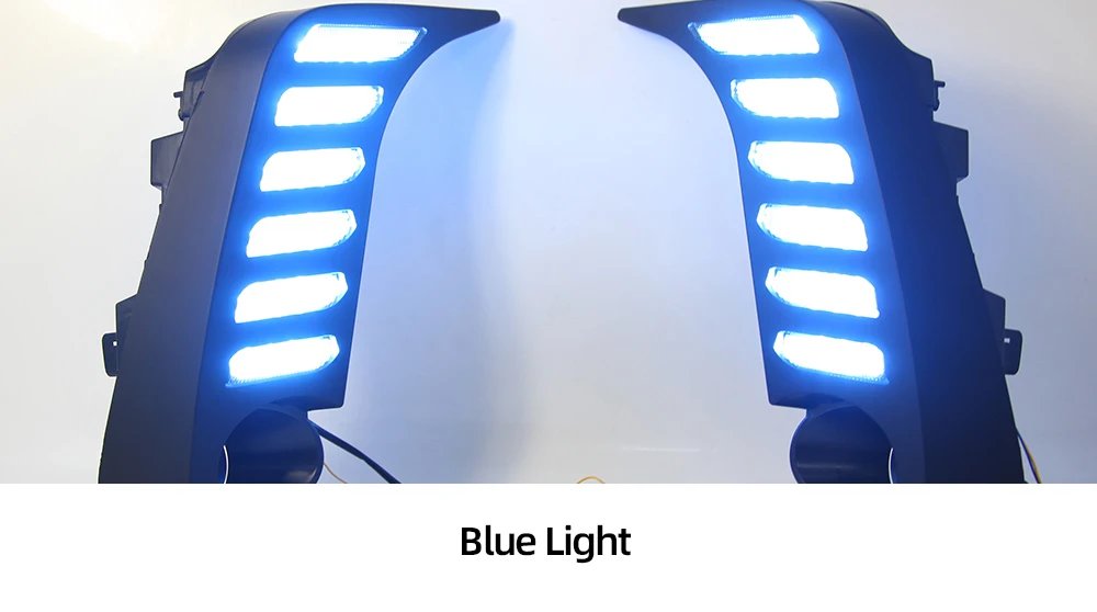 2 قطعة LED النهار تشغيل ضوء لتويوتا كورولا 2019 2020 2021 2022 الأصفر بدوره Signa 12 فولت الضباب مصباح الديكور الوفير ضوء DRL