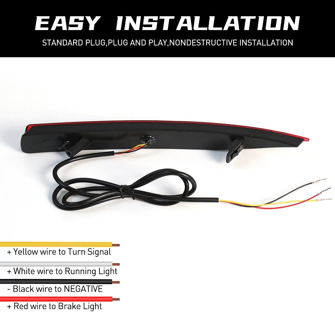 مصباح عاكس ليد لمصد خلفي لتويوتا كورولا ألتيس ، فرامل تحذيرية ، إشارة انعطاف ديناميكية ، مصابيح ضباب ، * * ، * * ، *