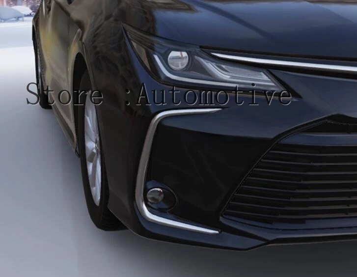 2 قطعة لتويوتا كورولا E210 الجبهة الضباب أضواء الضباب مصباح خفيف حلقة غطاء إطاري التشذيب برستيج Altis 2019 2020 2021 مشرق