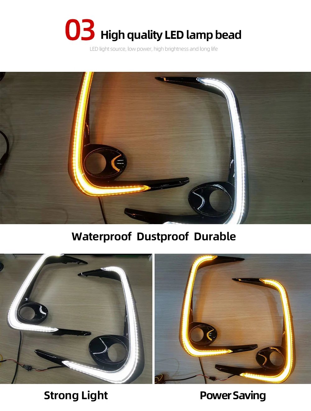 سيارة LED DRL النهار تشغيل ضوء أصفر بدوره إشارة 12 فولت الضباب مصباح الديكور الوفير ضوء لتويوتا كورولا 2019 2020 2021 2022