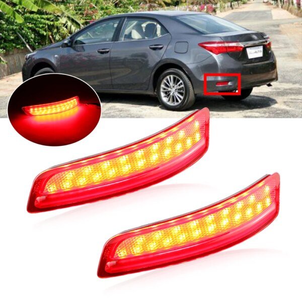 2 قطعة OEM #   81910-30040 LED الضوء الخلفي المصد الخلفي مجموعة مصابيح الأحمر القيادة الفرامل وقف الضوء لتويوتا كورولا 2014 2015 2016