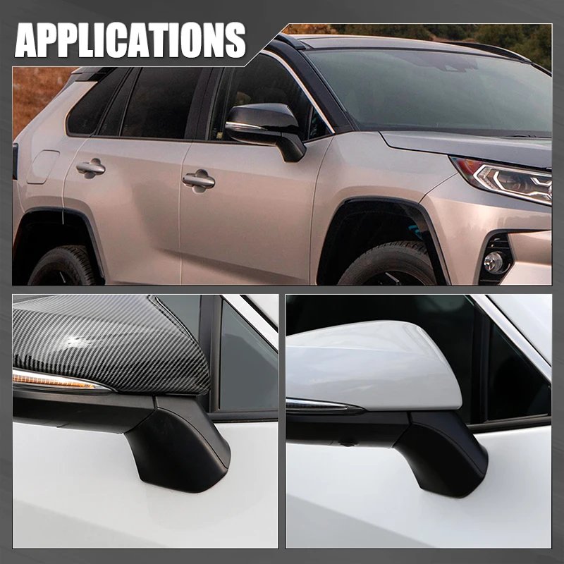 مرآة الرؤية الخلفية لجانب السيارة ، غطاء قاعدة مثلث ليوتا RAV4 ، RAV 4 ، line ، من الأمام واليسار واليمين ، إكسسوارات استبدال السيارات