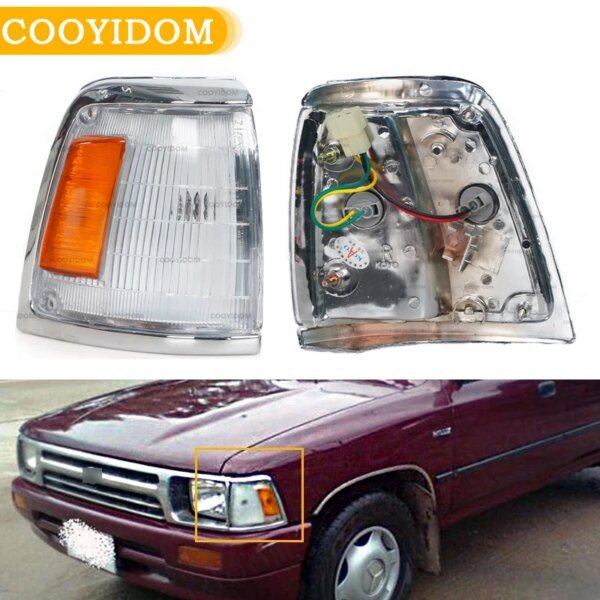 ضوء الزاوية لتويوتا هايلكس 1989-1995 LN85 LN86 RN85 RN90 YN85 سيارة بدوره مصباح إشارة الزاوية ماركر مصباح إيقاف السيارة المصابيح الأمامية