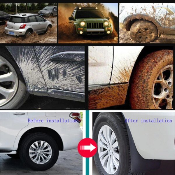 واقيات الطين لـ Toyota HiLux 4WD 1998 ~ 2005 ملحقات 1999 2000 2001 2002 2003 2004 واقيات الطين واقيات بلاش خلفية أمامية