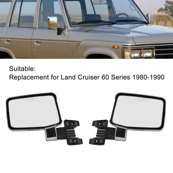 158364-cpfbpx.jpg الكروم الفضة مرآة الرؤية الخلفية زجاج محدب استبدال لتويوتا لاند كروزر 60 سلسلة 1980 1981 1982 1983 1984 1985-1990