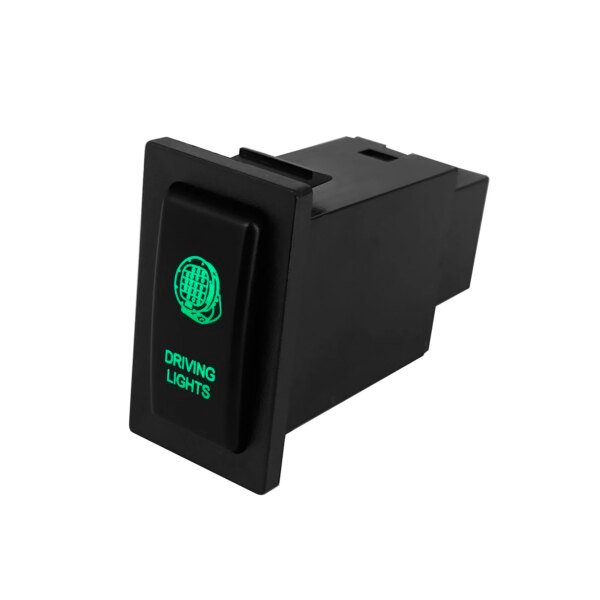 مفتاح دفع للسيارة لتويوتا برادو ، شريط LED أخضر ، خلفي ، بقعة ، ضباب ، مصابيح قيادة ، إكسسوارات زر بديلة ، 90 ، 95 ، لاندكروزر ، 12 فولت