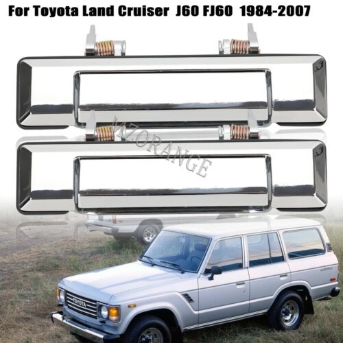 مقبض باب خارجي من الكروم للسيارة ، ملحقات لسيارة Toyota Land Cruiser 60 ، 70 Series ، J60 ، FJ60 ، FJ62 ، 1984 ، 2003 ، 2004 ، 2005 ، 2006 ، 2007