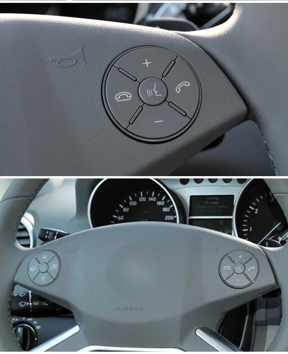 عجلة قيادة متعددة الوظائف للسيارة ، أزرار دفع لسيارات edes Benz R ML GL CLS SL SLK SLR Class W251 W164 W230 W171 w168