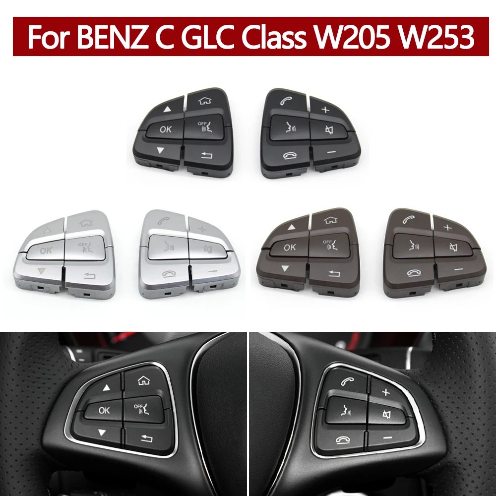 أزرار التحكم في مفتاح عجلة قيادة السيارة ، زر تبديل متعدد الوظائف لبنز C GLC 180 C200 C300 Class ، c205 W253