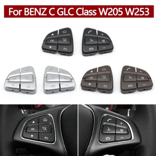 أزرار التحكم في مفتاح عجلة قيادة السيارة ، زر تبديل متعدد الوظائف لبنز C GLC 180 C200 C300 Class ، c205 W253