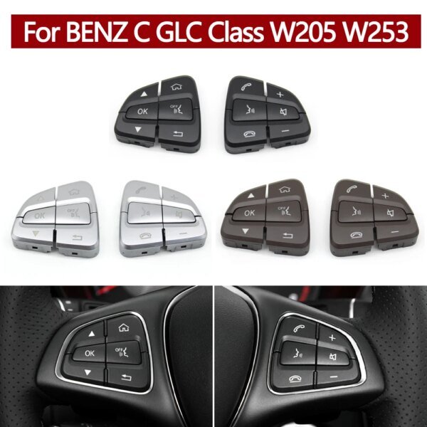أزرار التحكم في مفتاح عجلة قيادة السيارة ، زر تبديل متعدد الوظائف لبنز C GLC 180 C200 C300 Class ، c205 W253