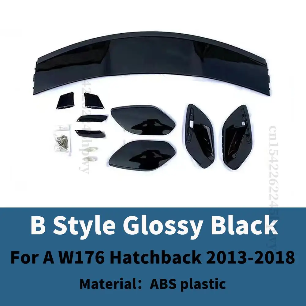 ضبط طقم الجسم الخلفي الجذع التمهيد الجناح سقف سبويلر لمرسيدس بنز الفئة W176 W177 هاتشباك 2013-2021 A180 A200 A260 التصميم ضبط طقم الجسم الخلفي الجذع التمهيد الجناح سقف سبويلر لمرسيدس بنز الفئة W176 W177 هاتشباك 2013-2021 A180 A200 A260 التصميم
