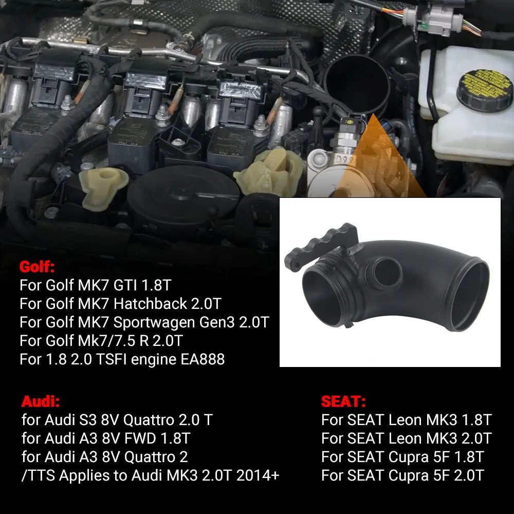 سيارة توربو مدخل المخرج ترقية الأنابيب أنابيب توربو الخمار حذف للجولف 7 أودي A3 8 فولت S3 S1 TT ليون EA888 Gen3 1.8