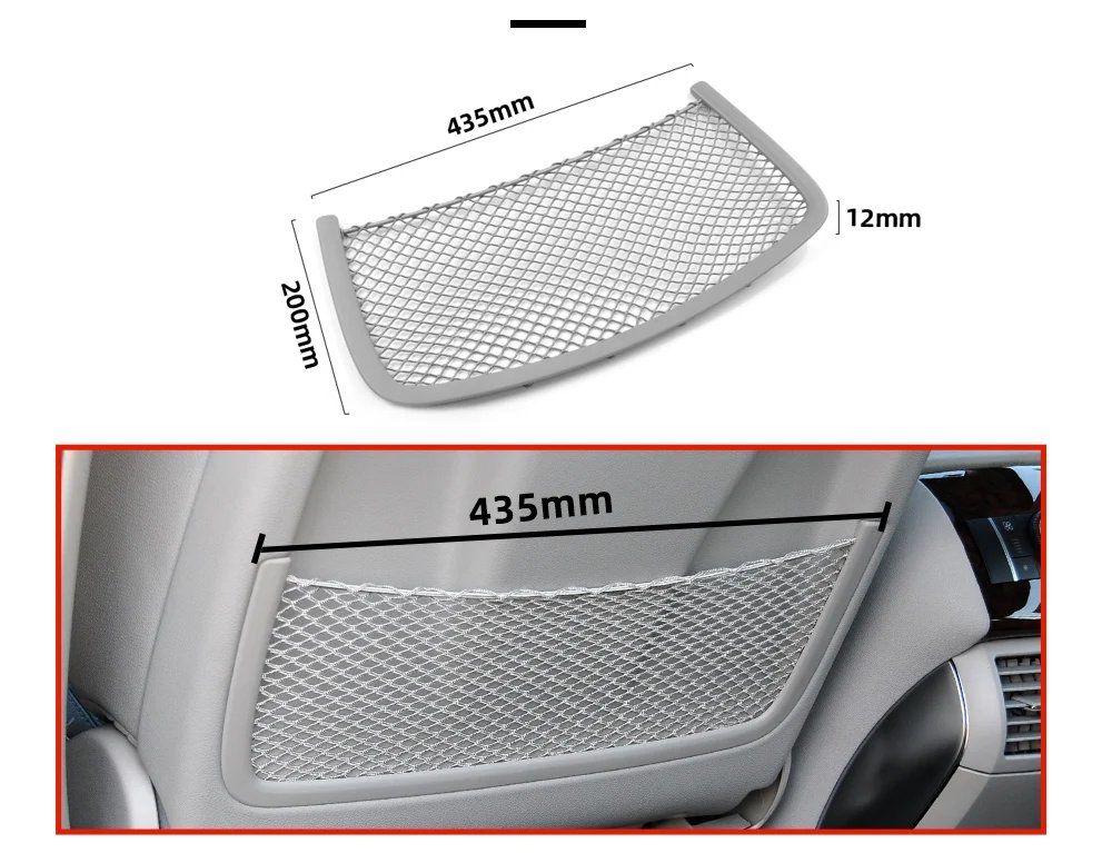 جيب تخزين خلفي لمقعد السيارة الأمامي ، غطاء شبكي ، حقيبة سلسلة خلفية ، حامل شبكة ، مرسيدس بنز مل ، جي إل ، غلز ، جل آر كلاس ، W164 ، W166 ، W251