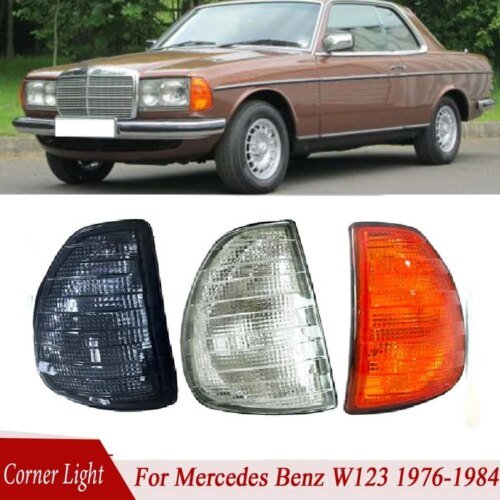 مصباح إضاءة زاوية إشارة الانعطاف الأمامي لسيارة Mercedes-Benz W123 1976 1977 1978 1979 1980 1981 1982 1983 1984