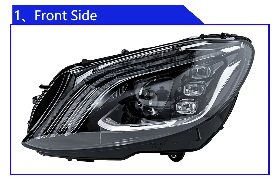لبنز W205 C180 C200 C220 C22d C230 C160 2015-2021 سيارة الجبهة ضوء ترقية مايباخ LED عدسة المصباح الأمامي مجموعة عالية الجودة