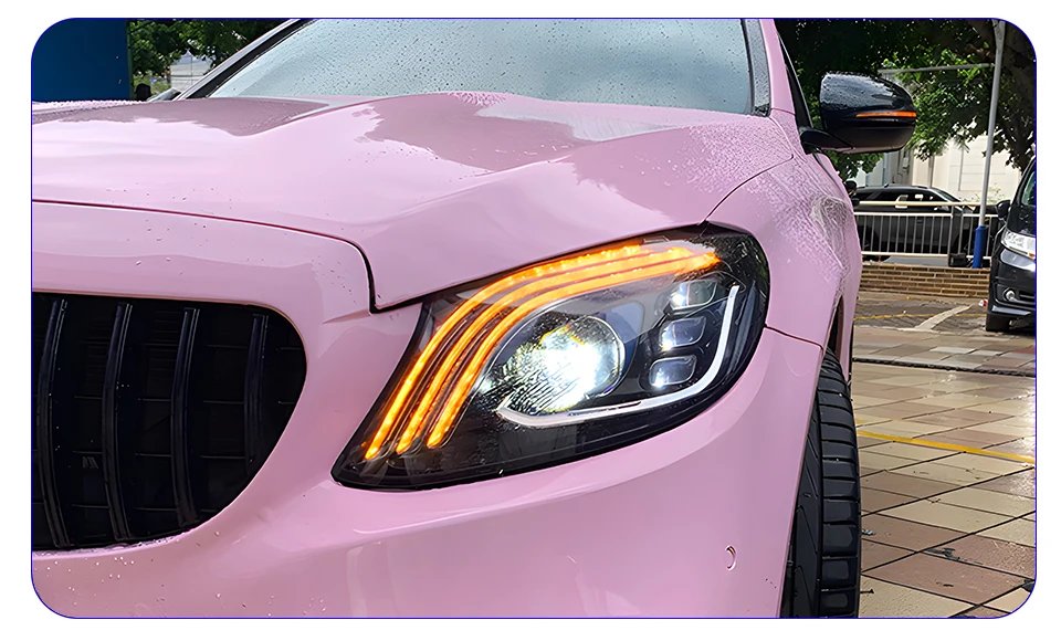 لبنز W205 C180 C200 C220 C22d C230 C160 2015-2021 سيارة الجبهة ضوء ترقية مايباخ LED عدسة المصباح الأمامي مجموعة عالية الجودة