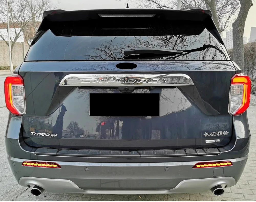 مصد إضاءة LED للسيارة Ford Explorer 2019 2020 2021 2022 مصباح الضباب الخلفي ضوء الفرامل عاكس إشارة الانعطاف الديناميكي