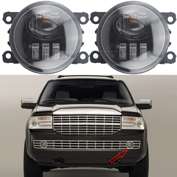 BINGWFPT ل لينكولن الملاح الملاح MK3 U326 U418 2007-2014 سيارة الجبهة مزدوجة LED أضواء الضباب مصباح DRL H11 12 فولت الضباب الخفيف