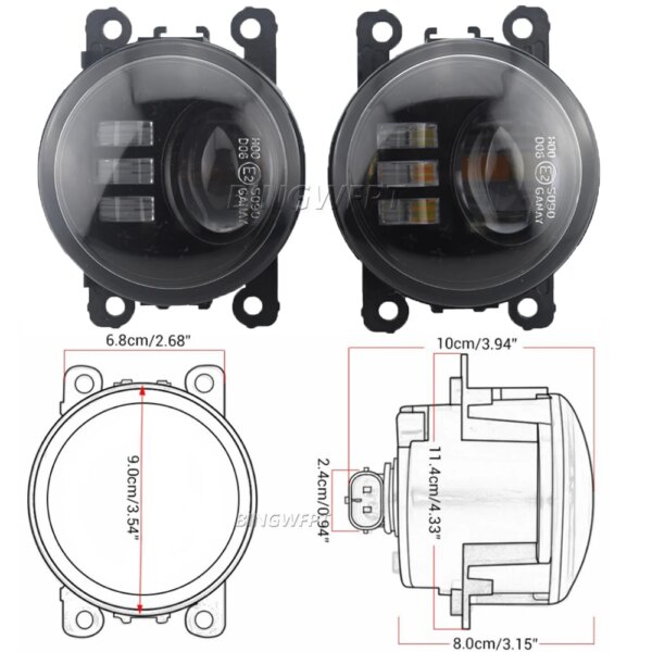 BINGWFPT ل لينكولن الملاح الملاح MK3 U326 U418 2007-2014 سيارة الجبهة مزدوجة LED أضواء الضباب مصباح DRL H11 12 فولت الضباب الخفيف