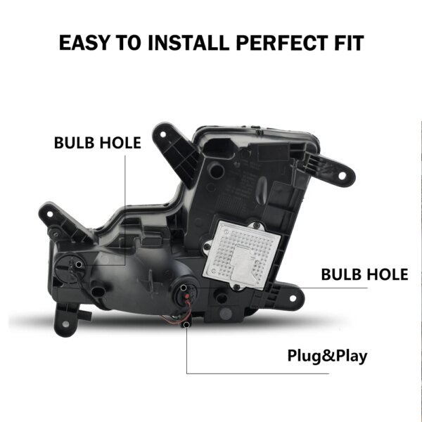 مصابيح الضباب لـ Escalade ESV-cadilloy ، مصباح أمامي DRL بدون فرامل تصادم ، إكسسوارات السيارة