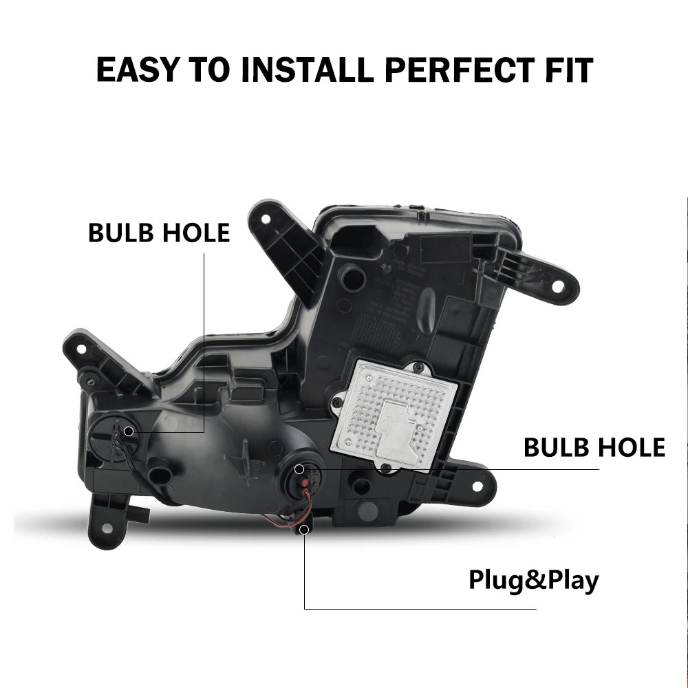 مصابيح الضباب لـ Escalade ESV-cadilloy ، مصباح أمامي DRL بدون فرامل تصادم ، إكسسوارات السيارة