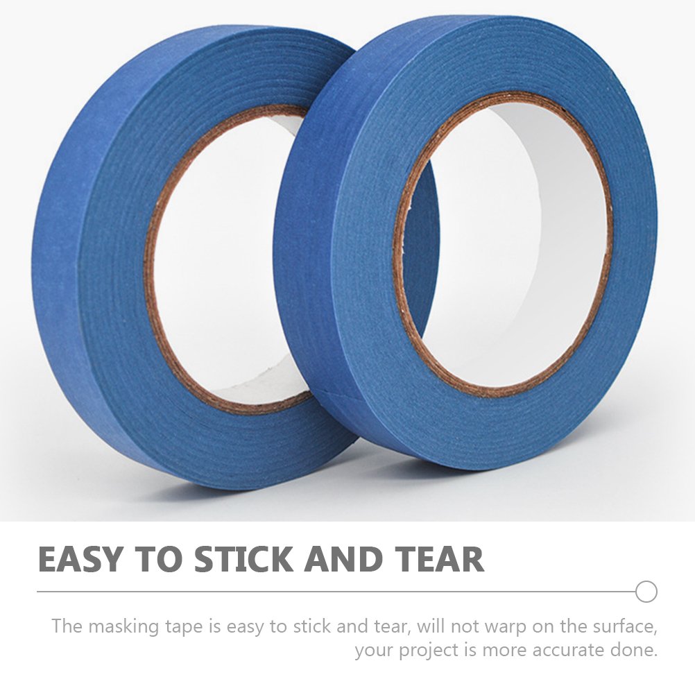 5 Rolls Paint Masking Tape Painters Artists Model Blue Bulk Car Thin Adhesive Textured Paper Low Tack