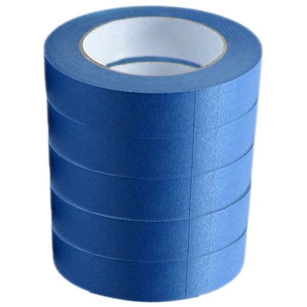 5 Rolls Paint Masking Tape Painters Artists Model Blue Bulk Car Thin Adhesive Textured Paper Low Tack
