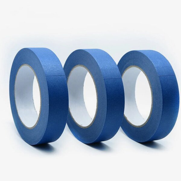 5 Rolls Paint Masking Tape Painters Artists Model Blue Bulk Car Thin Adhesive Textured Paper Low Tack