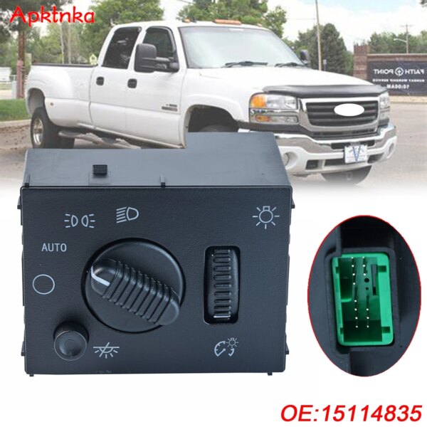 مفتاح المصباح الأمامي مصباح الضباب ، GMC sierera 1500hd كلاسيكي 10000 hd