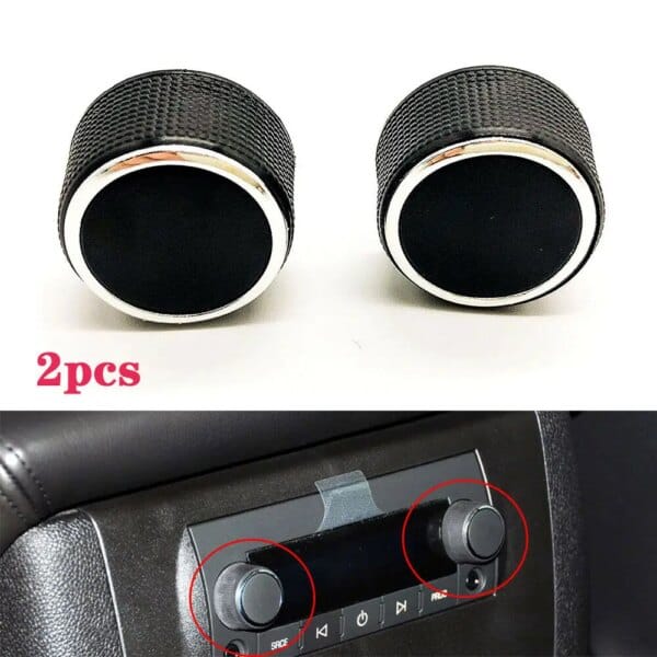 مقبض التحكم الخلفي لراديو السيارة ، تقليم زر تكييف الهواء لسيارة شيفروليه كاديلاك إسكاليد Enclave Tahoe GMC 2007-2013