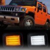 LED بدوره إشارة الجبهة المصد الخلفي ، الجانب ماركر أضواء ل هامر H2 2003-2009 ، باب السيارة DRL النهار تشغيل مصابيح ، Canbus ، 2 قطعة