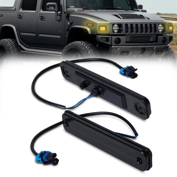 LED بدوره إشارة الجبهة المصد الخلفي ، الجانب ماركر أضواء ل هامر H2 2003-2009 ، باب السيارة DRL النهار تشغيل مصابيح ، Canbus ، 2 قطعة