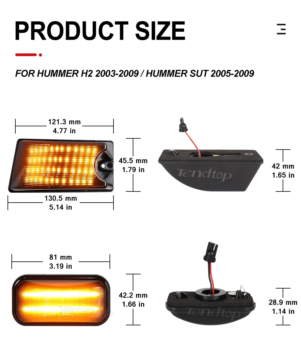 أضواء علامة سقف الكابينة LED ، أضواء التخليص ل 2003-2009 هامر H2 2005 2007-2009 هامر H2 SUT و SUV ، 10 قطعة لكل مجموعة