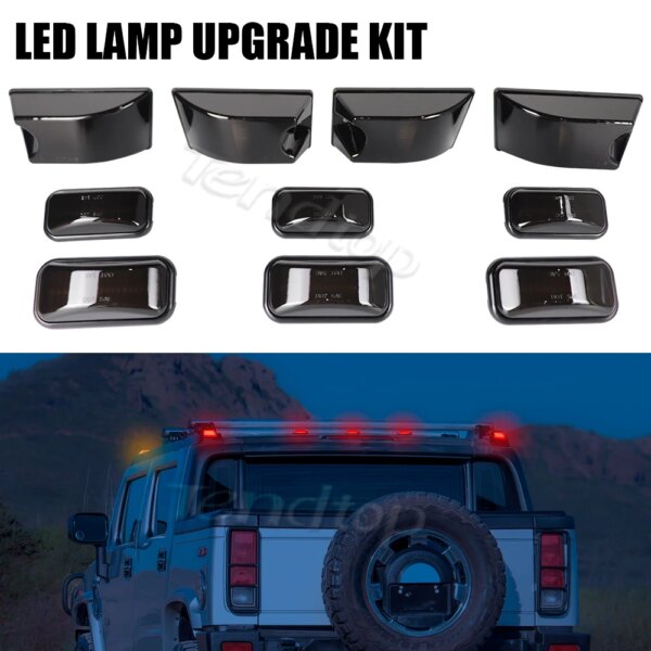 أضواء علامة سقف الكابينة LED ، أضواء التخليص ل 2003-2009 هامر H2 2005 2007-2009 هامر H2 SUT و SUV ، 10 قطعة لكل مجموعة