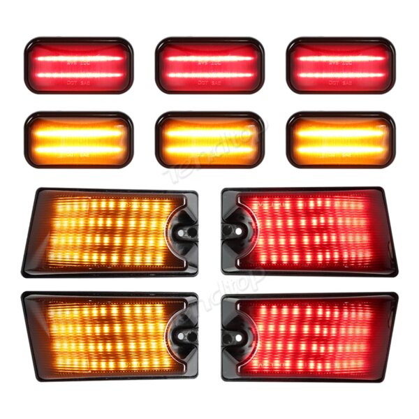 أضواء علامة سقف الكابينة LED ، أضواء التخليص ل 2003-2009 هامر H2 2005 2007-2009 هامر H2 SUT و SUV ، 10 قطعة لكل مجموعة