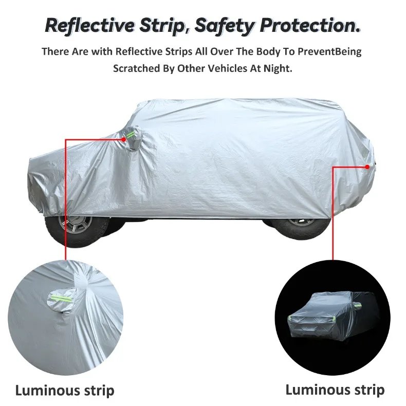 سيارة خارجية بالكامل ، غطاء ثلجي ، واقي من الشمس ، مقاوم للغبار ، حماية من أشعة الشمس ، هامر H2-من الخارج