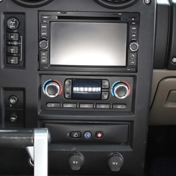 ل 2003-2007 هامر H2 سبائك الألومنيوم الأحمر/الفضة سيارة تكييف الهواء التبديل تعديل مقبض حلقة غطاء ملصق قطع غيار السيارات